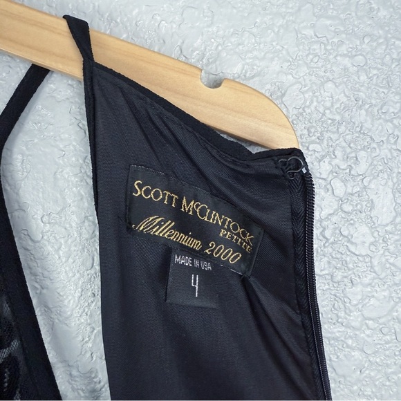 Scott McClintock Millennium 2000 Black Halter Maxi Dress 4 Prom Y2K Homecoming - Picture 9 of 11